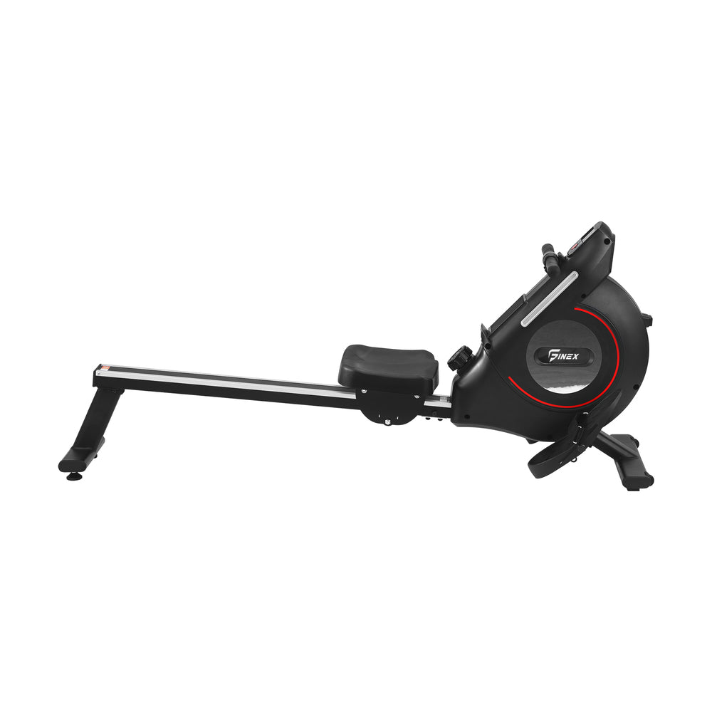Finex Rowing Machine Rower Magnetic Resistance Exercise Fitness Black