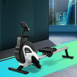 Finex Rowing Machine Magnetic Resistance Black&White - Top-Down View