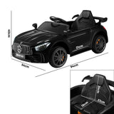 Kids Ride On Car Mercedes-Benz AMG GTR Licensed Black - Rear View