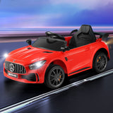 Kids Ride On Car Mercedes-Benz AMG GTR Licensed Red - Top-Down View