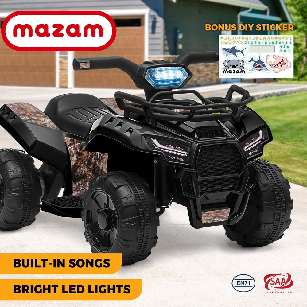 Mazam Kids Ride On Car Electric ATV Rechargeable Black