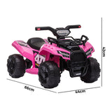Mazam Kids Ride On Car Electric ATV Rechargeable Pink - Side View