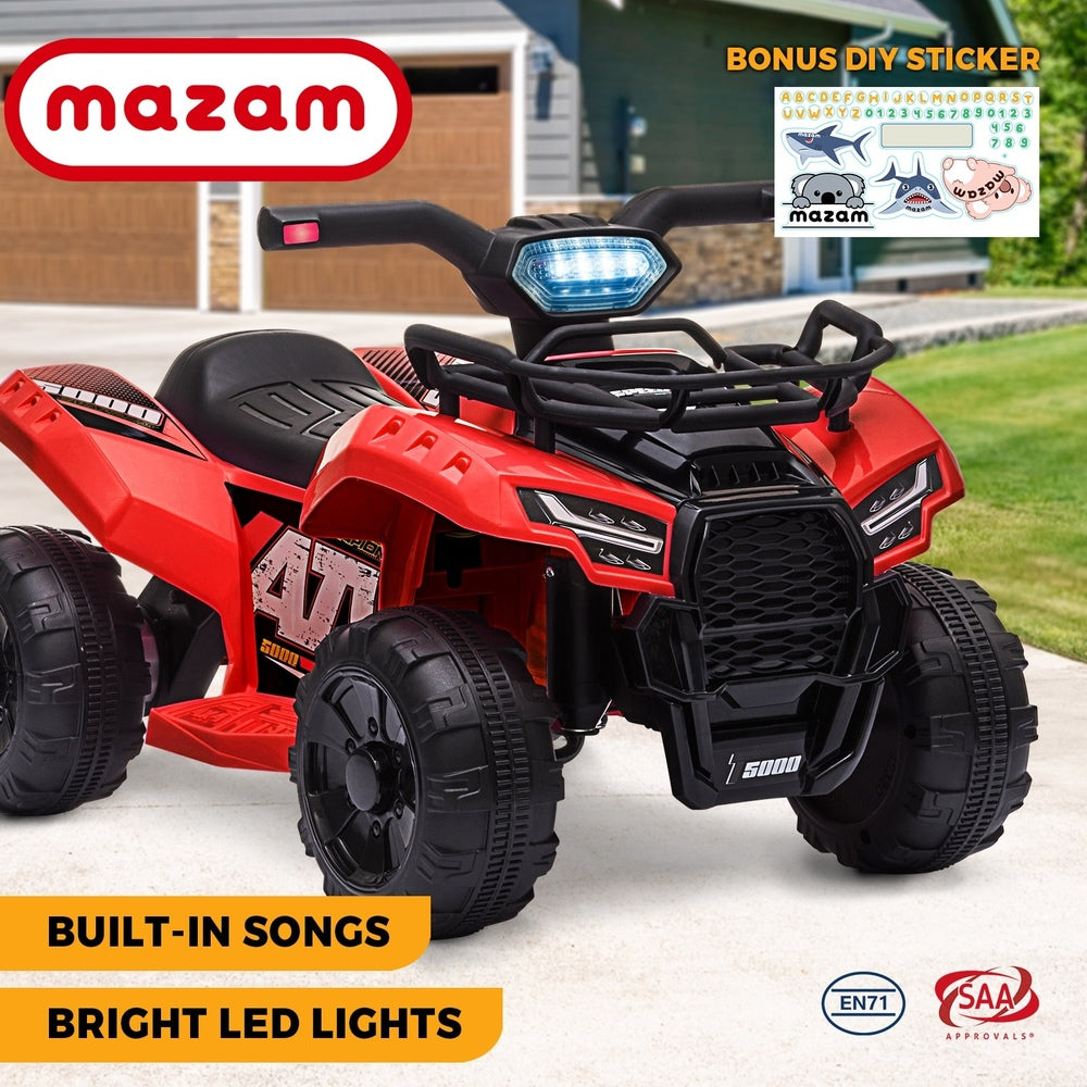 Mazam Kids Ride On Car Electric ATV Rechargeable Red