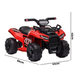 Mazam Kids Ride On Car Electric ATV Rechargeable Red - 45-Degree Angle