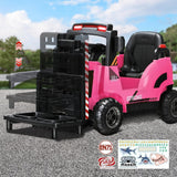 Mazam Kids Ride-On Forklift 12V Electric Car Toy Pink - 45-Degree Angle