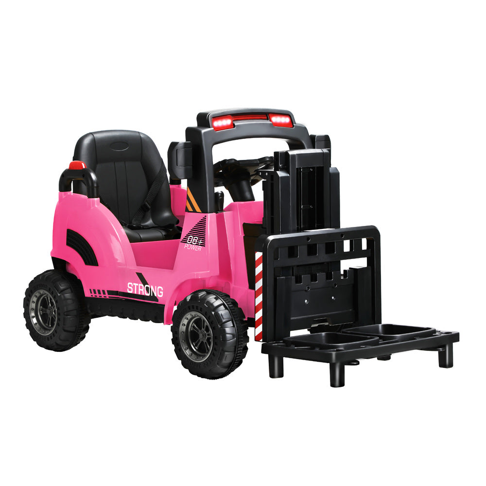 Mazam Kids Ride-On Forklift 12V Electric Car Toy Pink