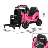 Mazam Kids Ride-On Forklift 12V Electric Car Toy Pink
