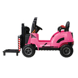 Mazam Kids Ride-On Forklift 12V Electric Car Toy Pink - Top-Down View