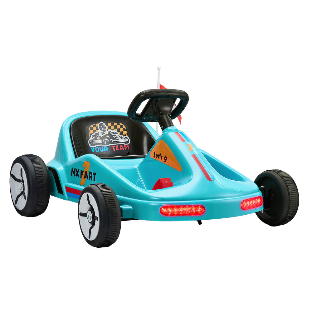 Mazam Ride on Car Electric Kart with Light Bluetooth Blue