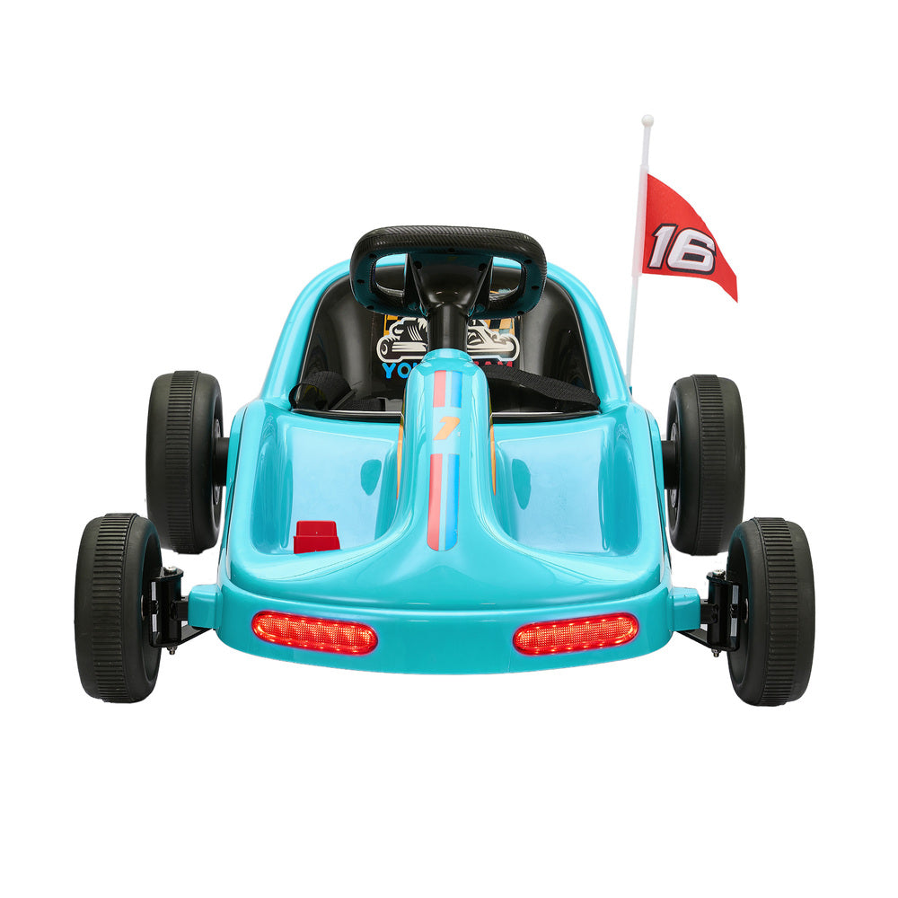 Mazam Ride on Car Electric Kart with Light Bluetooth Blue