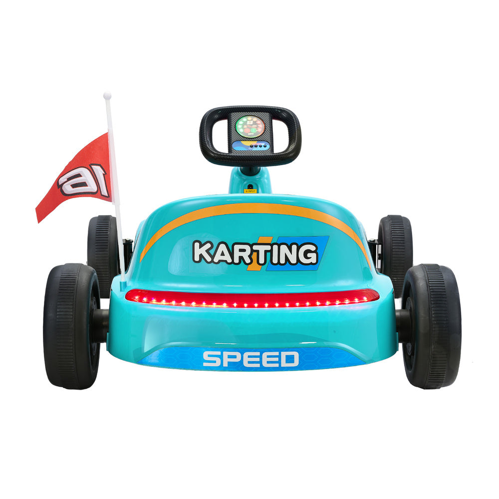 Mazam Ride on Car Electric Kart with Light Bluetooth Blue