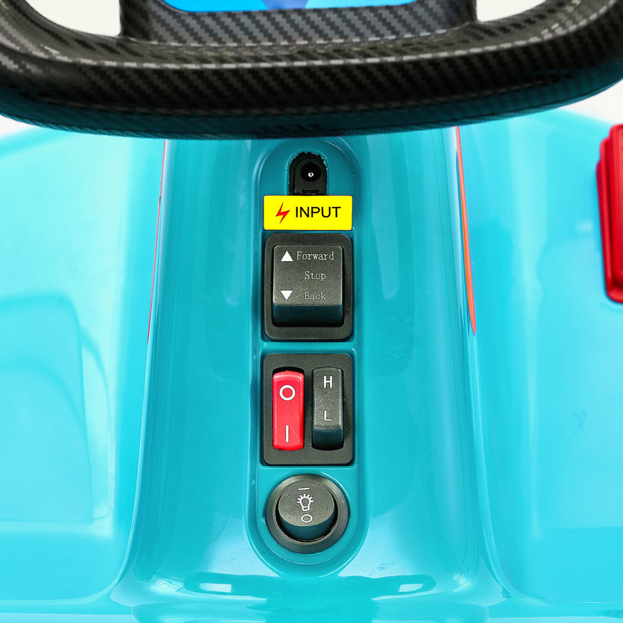 Mazam Ride on Car Electric Kart with Light Bluetooth Blue