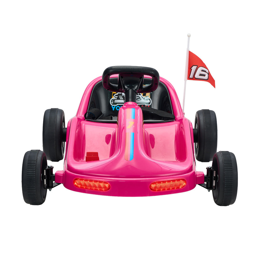 Mazam Ride on Car Electric Kart with Light Bluetooth Pink