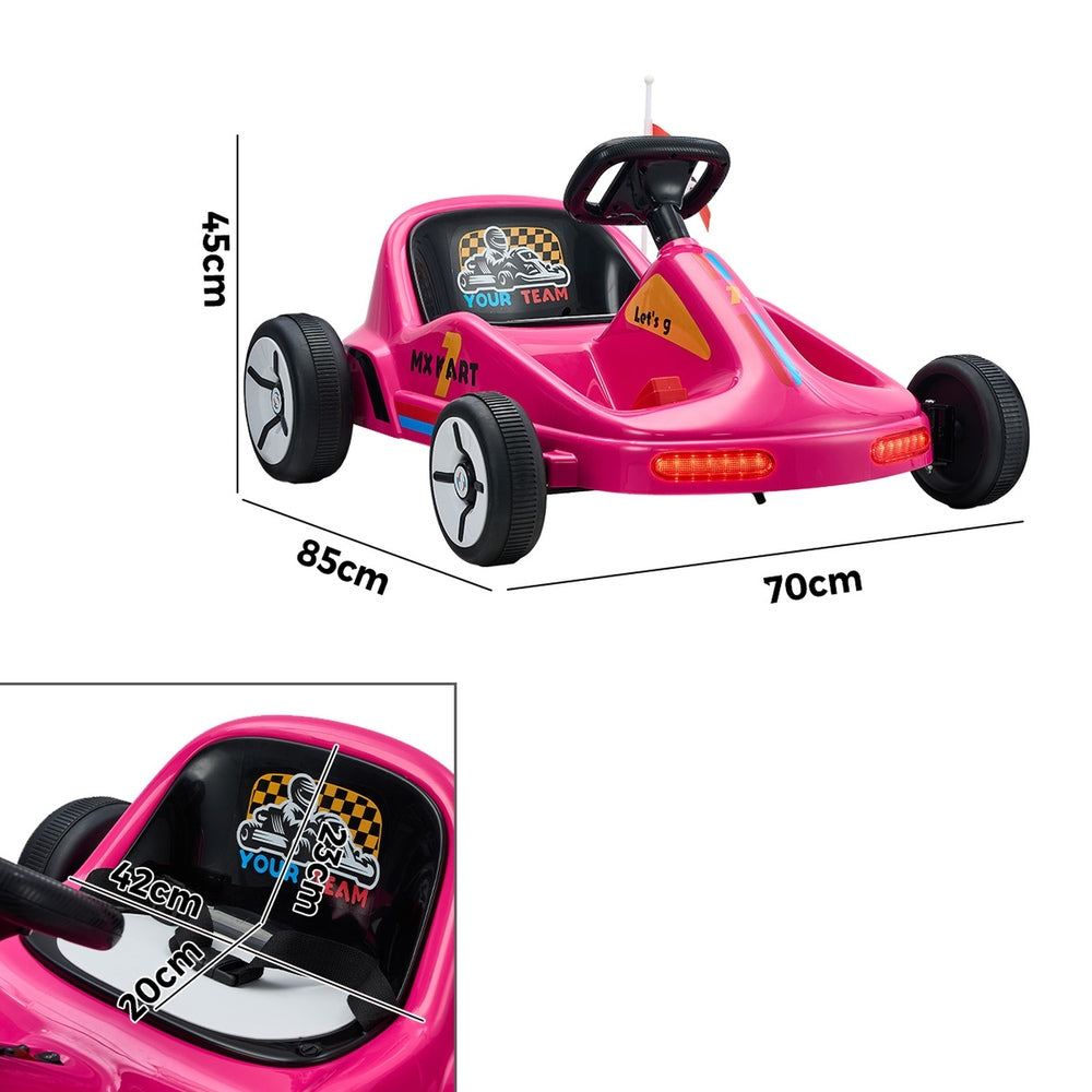 Mazam Ride on Car Electric Kart with Light Bluetooth Pink