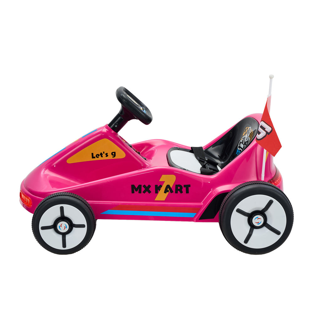 Mazam Ride on Car Electric Kart with Light Bluetooth Pink