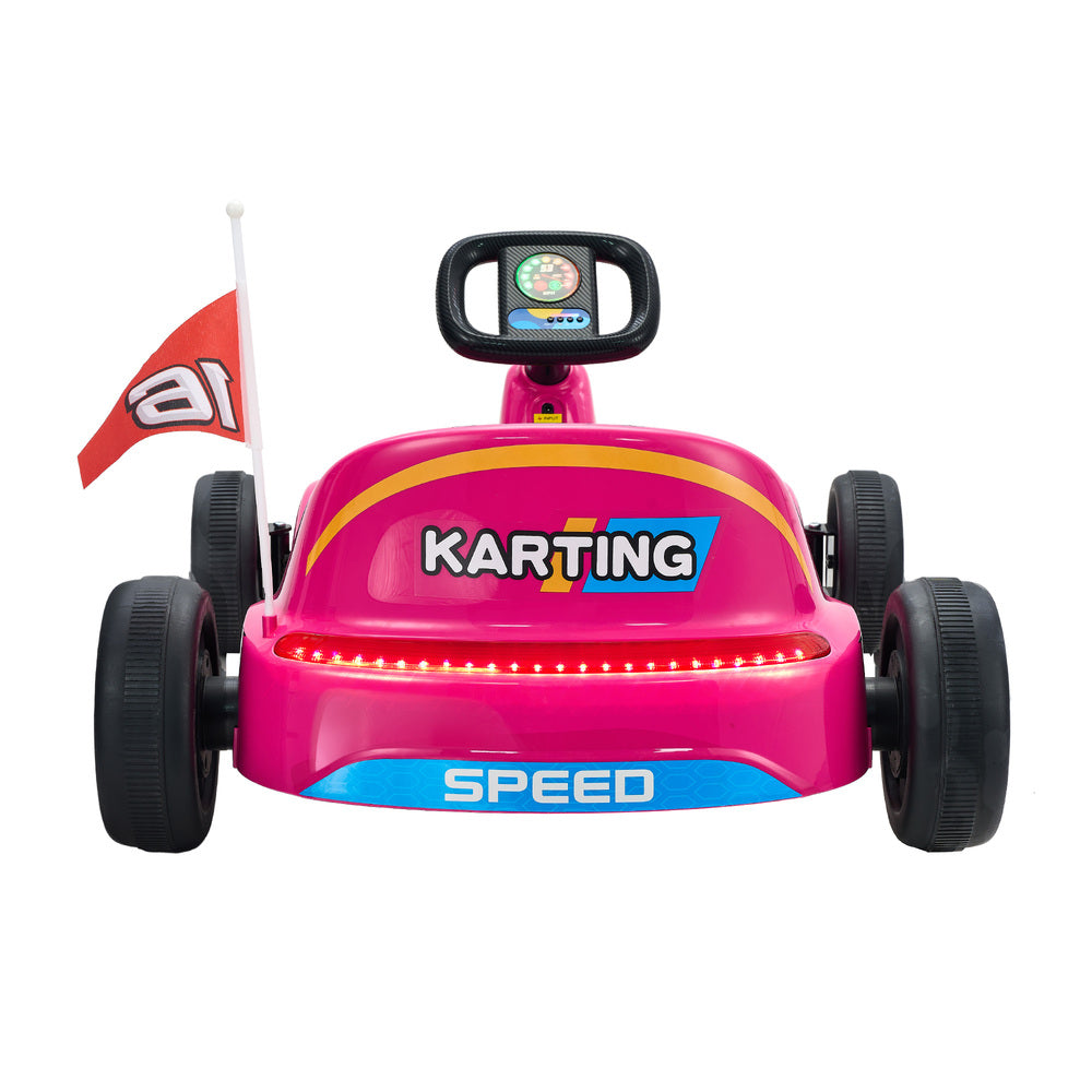 Mazam Ride on Car Electric Kart with Light Bluetooth Pink