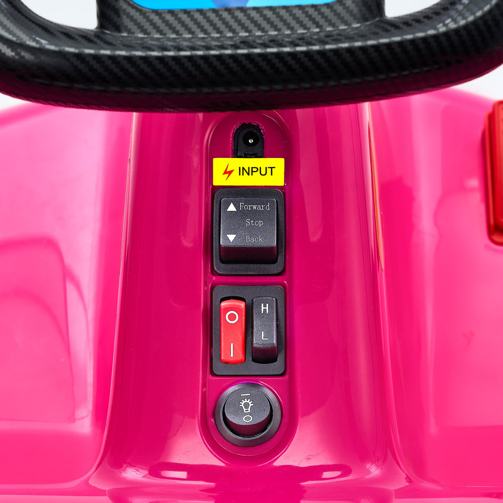 Mazam Ride on Car Electric Kart with Light Bluetooth Pink