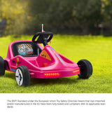 Mazam Ride on Car Electric Kart with Light Bluetooth Pink - Top-Down View