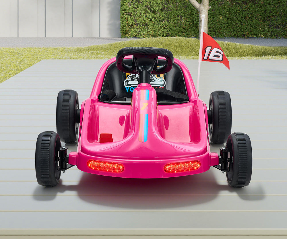 Mazam Ride on Car Electric Kart with Light Bluetooth Pink