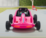 Mazam Ride on Car Electric Kart with Light Bluetooth Pink - Front View