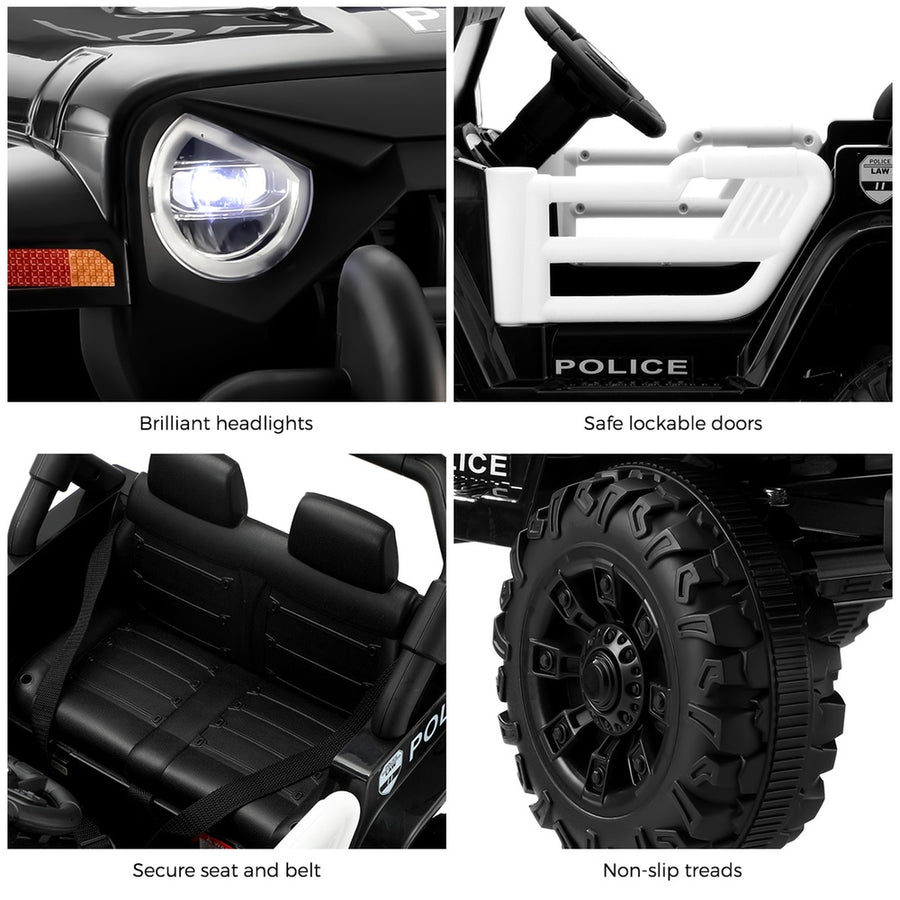 Mazam Kids Police Ride On Car 12V Electric Remote Control Battery