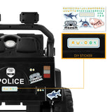 Mazam Kids Police Ride On Car 12V Electric Remote Control Battery - Rear View