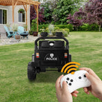 Mazam Kids Police Ride On Car 12V Electric Remote Control Battery