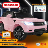 Mazam Kids Ride On Car MP3 LED light 12V Pink - Front View