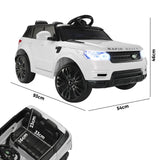 Mazam Kids Ride On Car MP3 LED light 12V White - Top-Down View