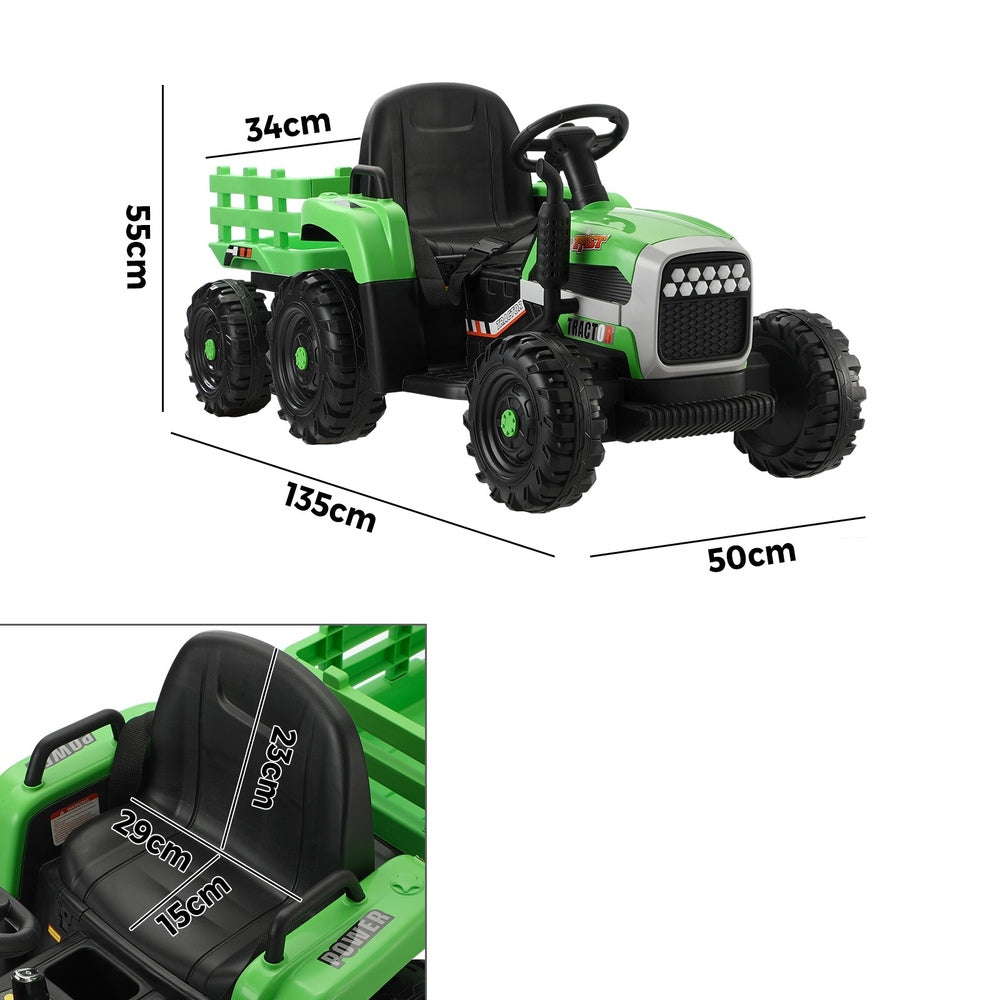 Mazam Kids Ride On Car Tractor 12V Toys Remote Control Green