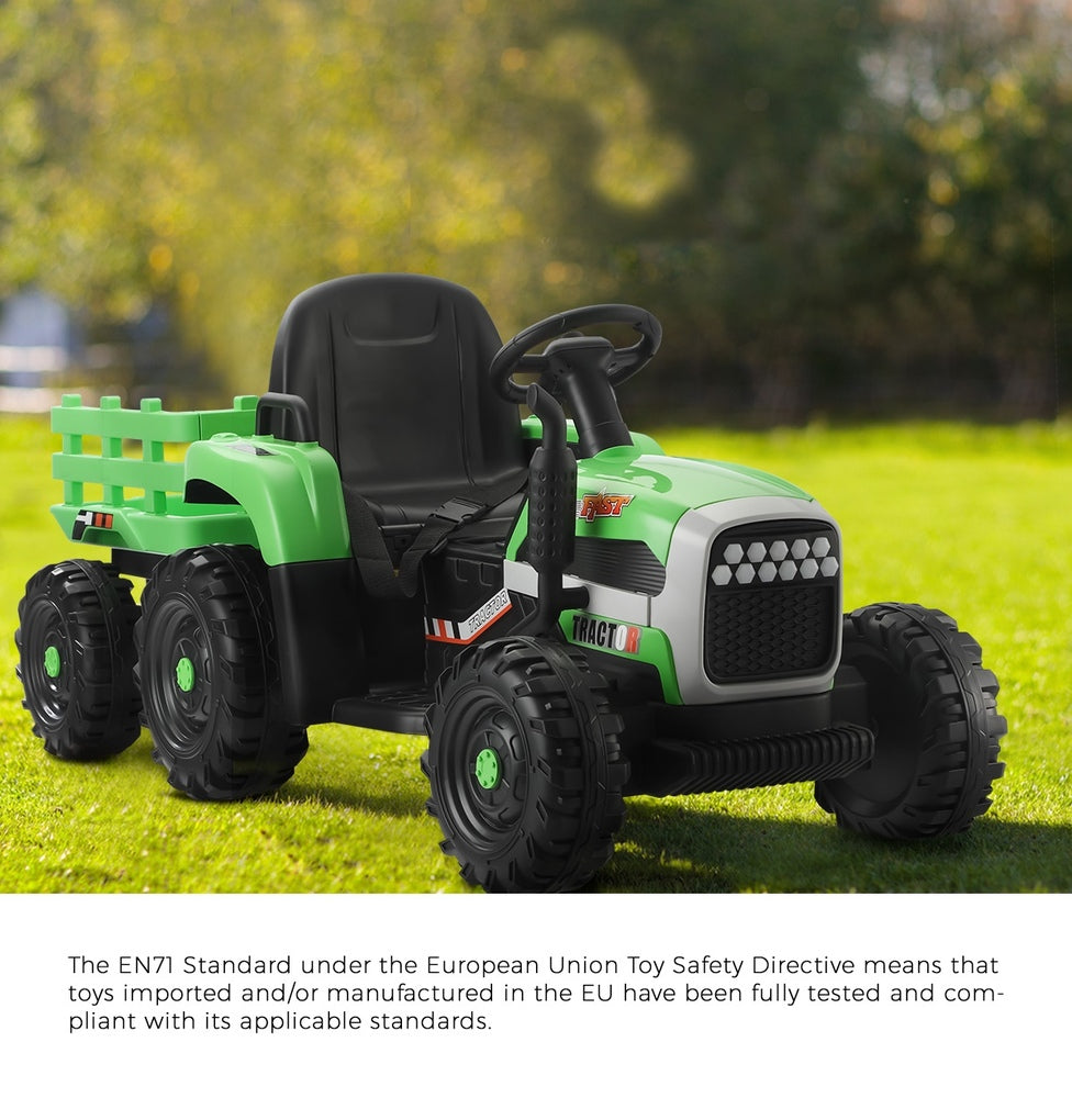 Mazam Kids Ride On Car Tractor 12V Toys Remote Control Green