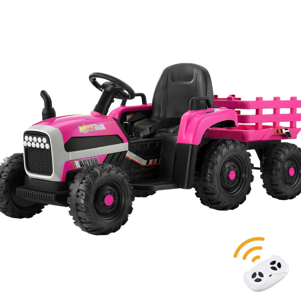 Mazam Kids Ride On Car Tractor 12V Toys Remote Control Pink