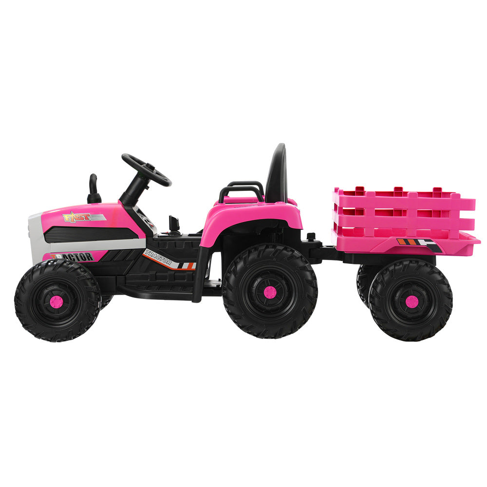 Mazam Kids Ride On Car Tractor 12V Toys Remote Control Pink