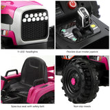 Mazam Kids Ride On Car Tractor 12V Toys Remote Control Pink - Front View