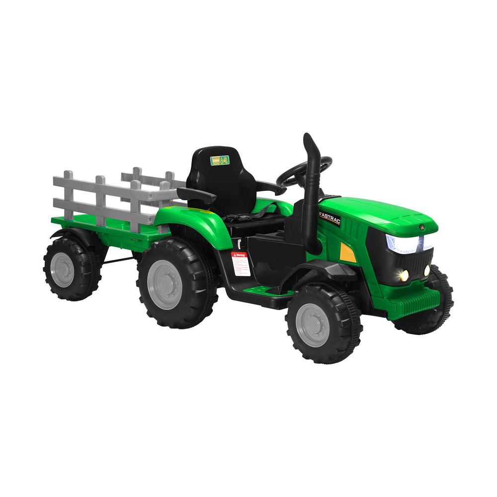 Mazam XL Kids Ride On Tractor 12V with Trailer Remote Green