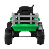 Mazam XL Kids Ride On Tractor 12V with Trailer Remote Green - Side View