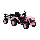 Mazam XL Kids Ride On Tractor 12V with Trailer Remote Pink