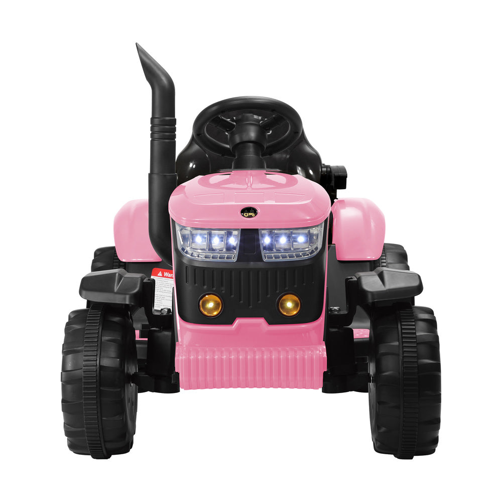 Mazam XL Kids Ride On Tractor 12V with Trailer Remote Pink