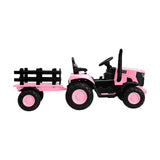 Mazam XL Kids Ride On Tractor 12V with Trailer Remote Pink