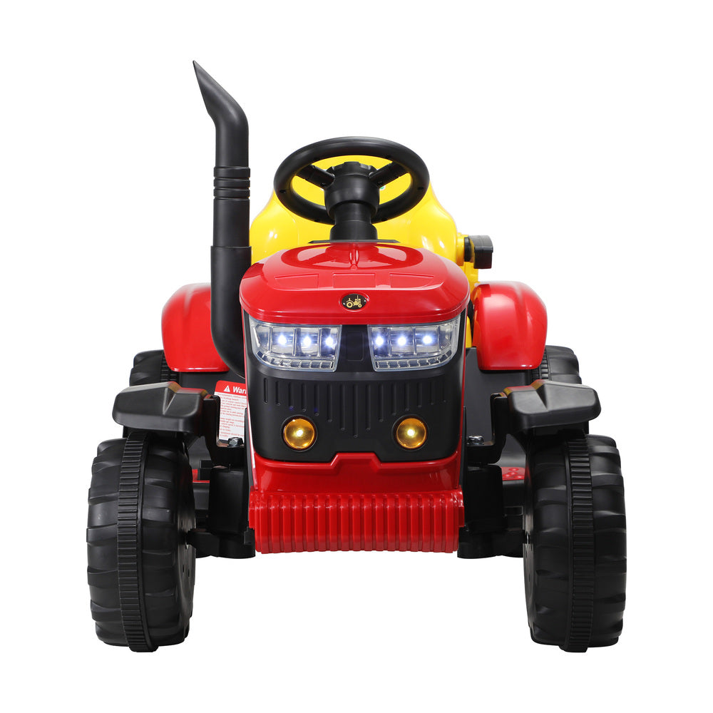 Mazam XL Kids Ride On Tractor 12V with Trailer Remote Red