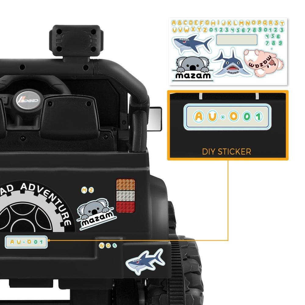 Mazam Kids Ride On Car Jeep 12V Electric Remote Control Black