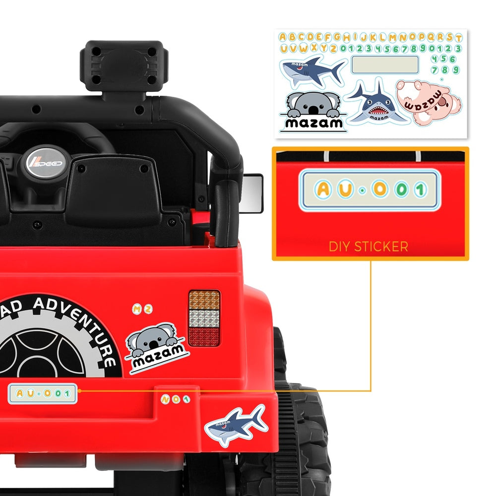 Mazam Kids Ride on Cars 12V Electric Battery Remote Control LED Red