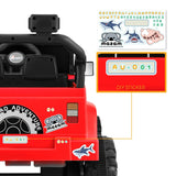 Mazam Kids Ride on Cars 12V Electric Battery Remote Control LED Red - Rear View