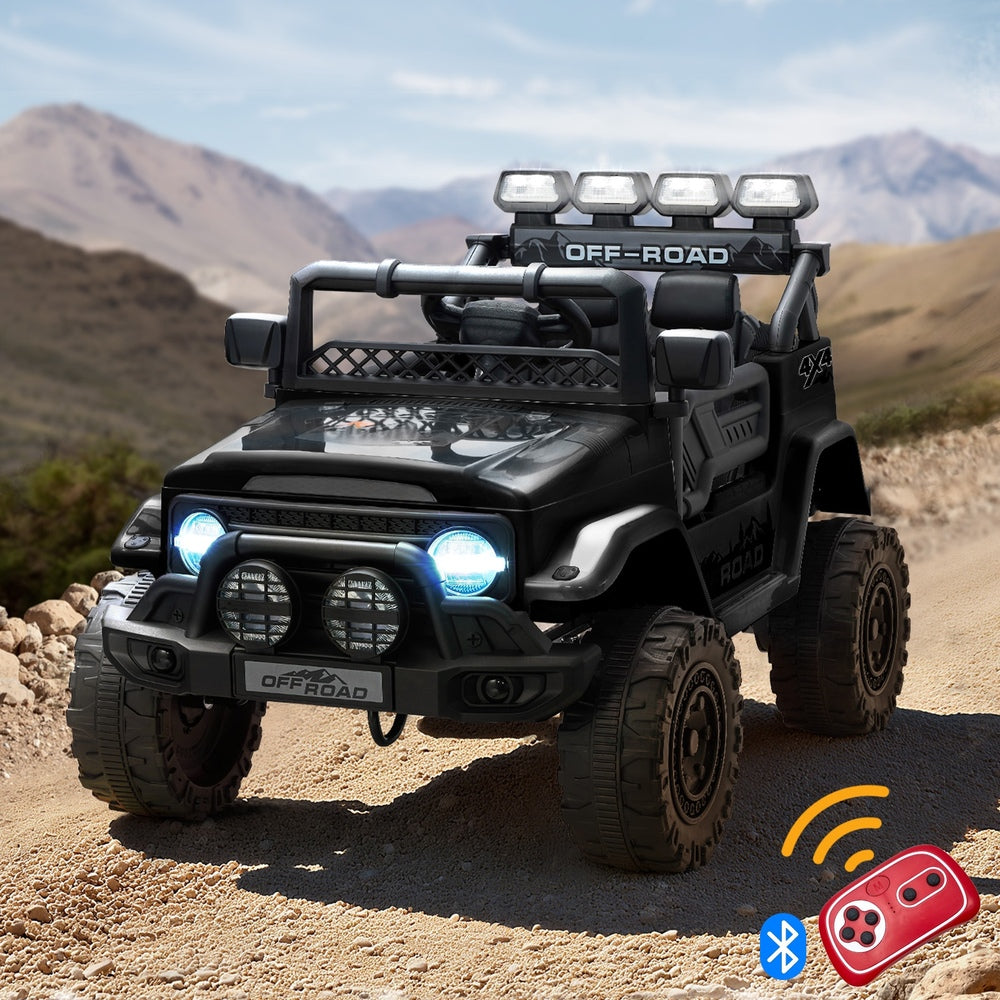 Mazam Ride on Car Electric Jeep Bluetooth Black