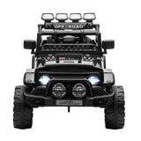 Mazam Ride on Car Electric Jeep Bluetooth Black - 45-Degree Angle