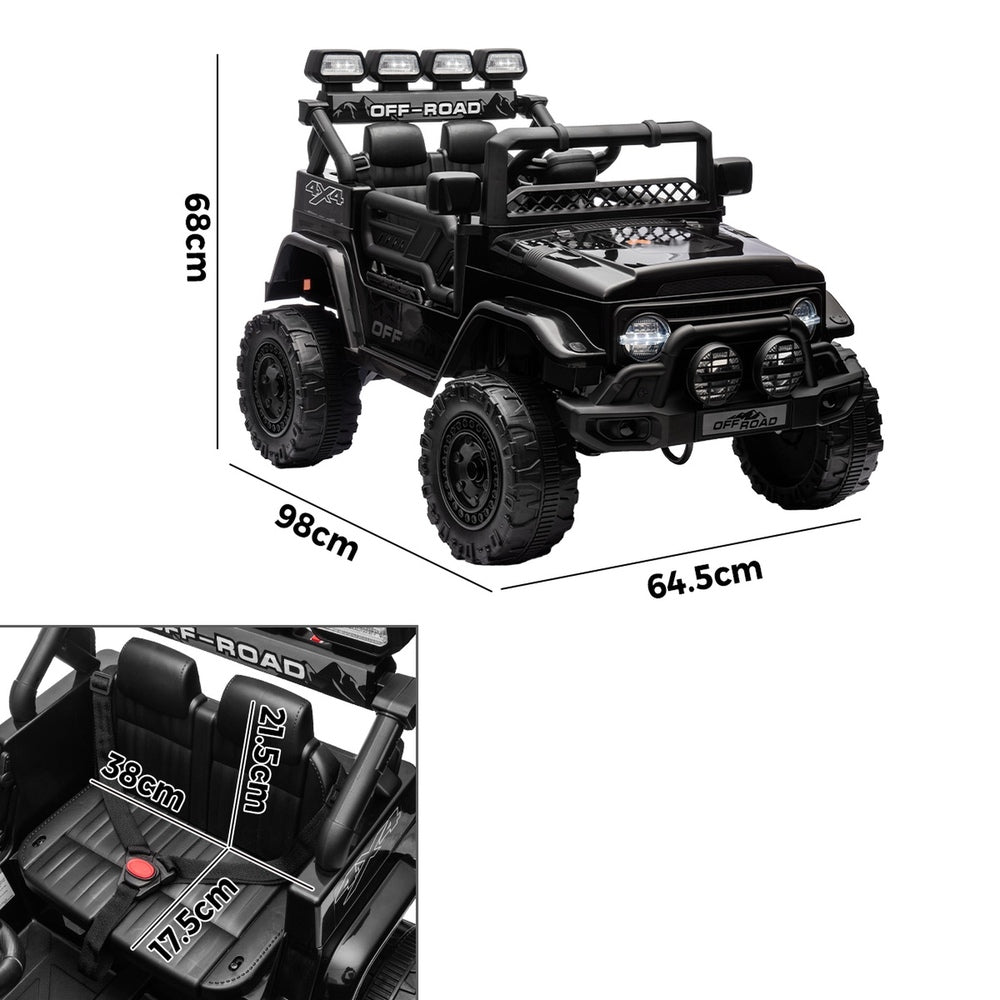 Mazam Ride on Car Electric Jeep Bluetooth Black
