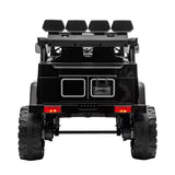 Mazam Ride on Car Electric Jeep Bluetooth Black - Front View