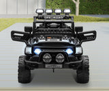 Mazam Ride on Car Electric Jeep Bluetooth Black - Rear View