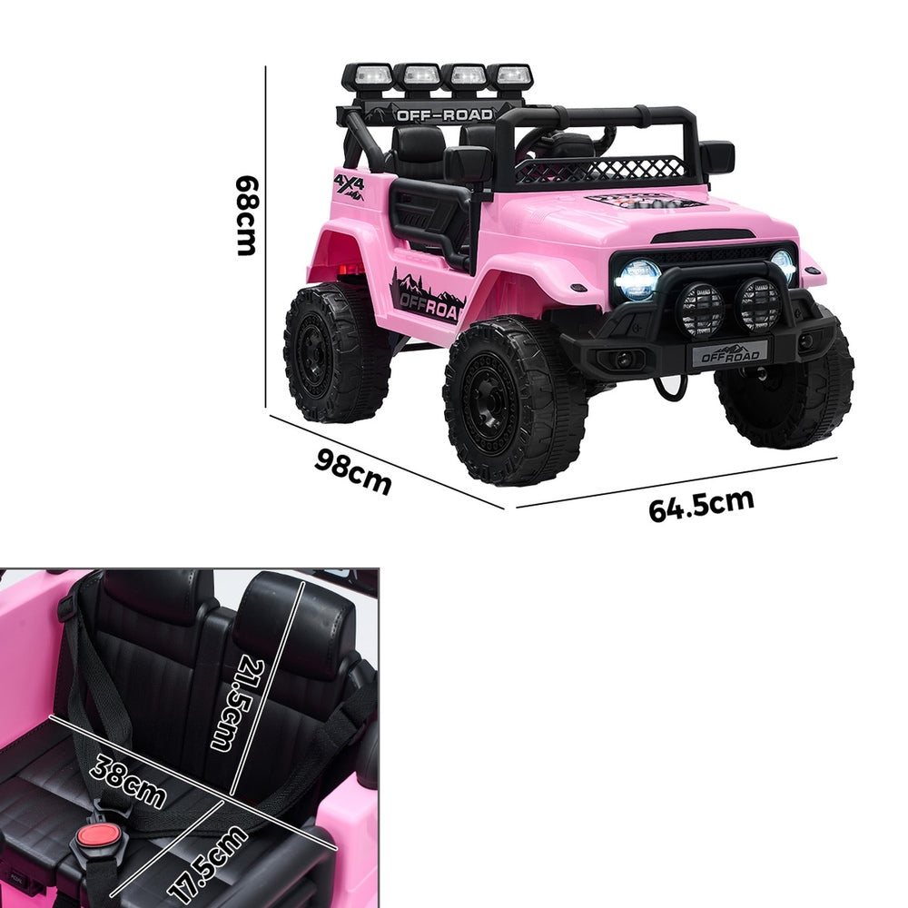 Mazam Ride on Car Electric Jeep Bluetooth Pink