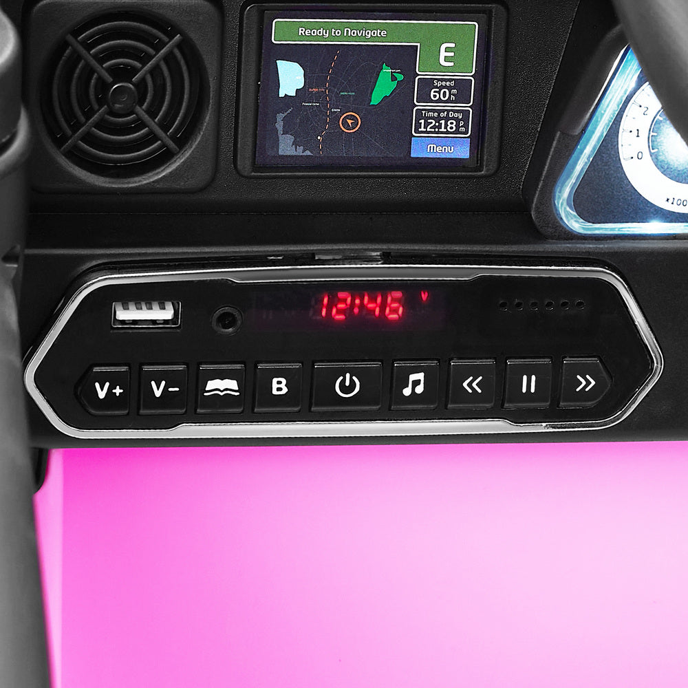 Mazam Ride on Car Electric Jeep Bluetooth Pink